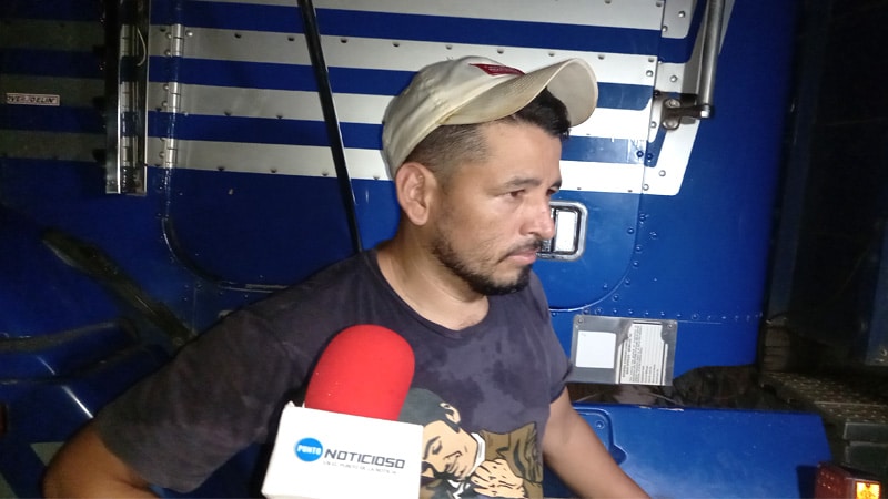 Ottoniel Mendoza, conductor del camión ganadero