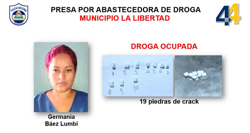 Detenida por abastecedora de drogas en La Libertad