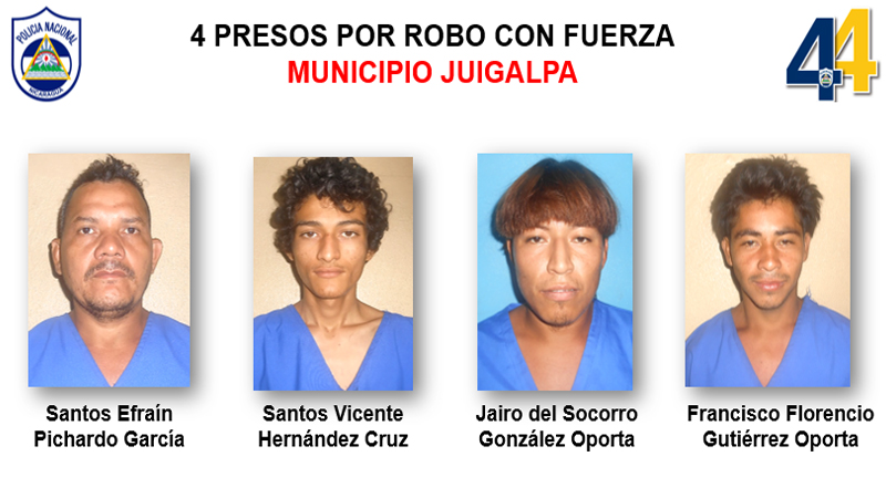 Cuatro detenidos por estar vinculados a robos con fuerza en sus localidades.