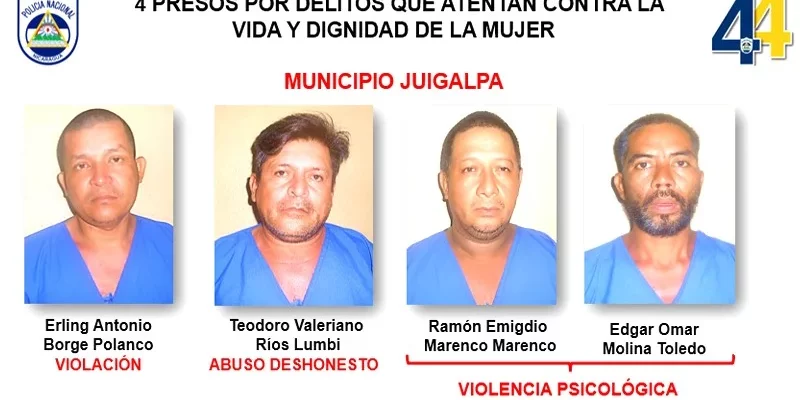 En diferentes operativos Policía de Chontales capturó a 16 presuntos delincuentes