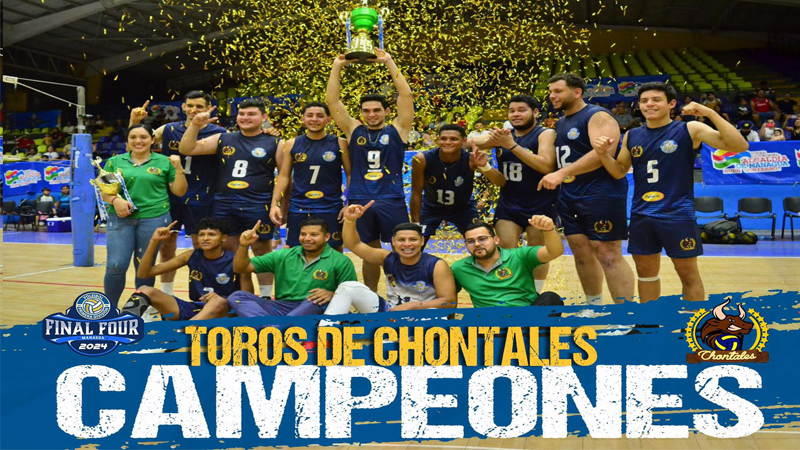 Equipo campeón nacional en Voleibol-Toros de Chontales. 