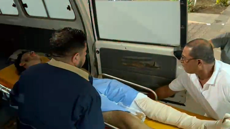 Traslado al Hospital de Juigalpa de uno de los lesionados de Acoyapa. 