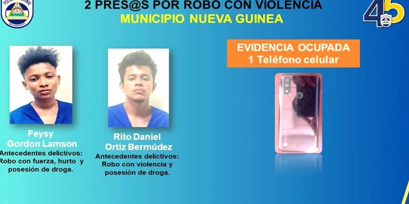 Policía de Nueva Guinea capturó a 7 presuntos delincuentes vinculados a diferentes delitos