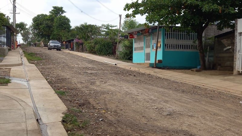 Calles que serán adoquinadas por la alcaldía de Juigalpa. 