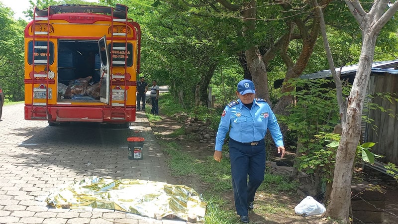 La escena del accidente donde falleció la señora Fátima Gutiérrez. 