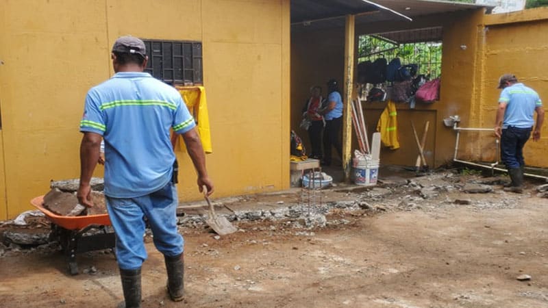 Trabajos donde será la Escuela Municipal de Oficios.