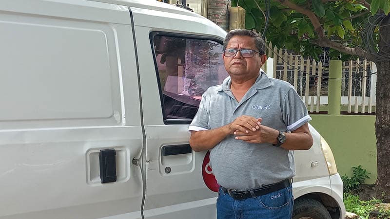 Freddy Castro, conductor del microbús. 