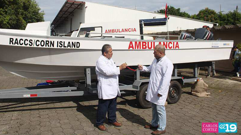 Ambulancia acuática de Corn Island-Foto cortesía del 19 Digital. 