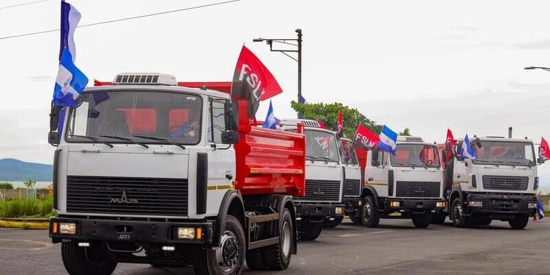 Entregó Belarús el primer lote de camiones a la alcaldía de Managua