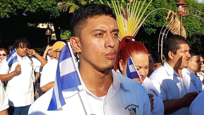 Acto de inauguración del mes patrio en Juigalpa-Foto Punto Noticioso. 