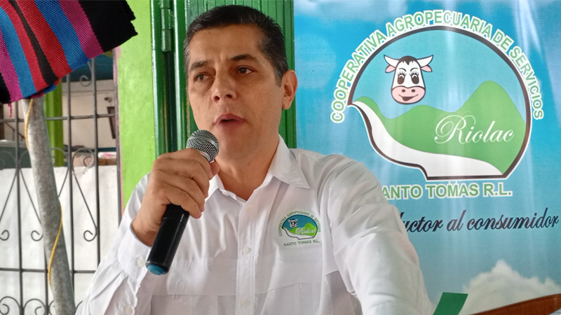 Licenciado Pedro Tórrez, presidente de la Cooperativa Ríos de Leche. 