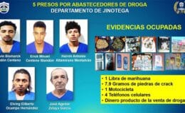 Policía de Jinotega desarticuló banda que traficaba droga