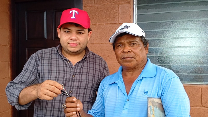 Casas dignas a entregadas a familias del casco urbano de Juigalpa. 