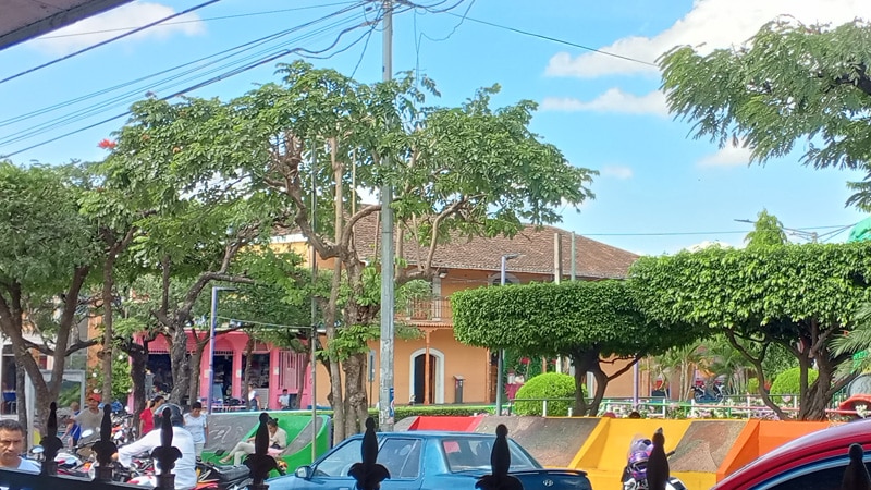 Parte del Parque Central de Juigalpa. 