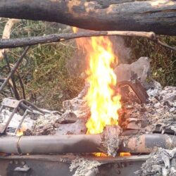 Cisterna agarró fuego al volcarse cerca de la Curva y dejó una persona fallecida