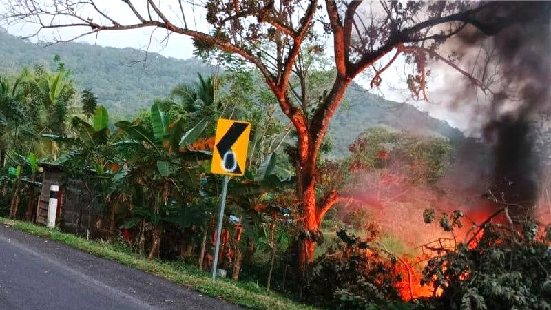 Accidente carretera La Curva a Nueva Guinea.