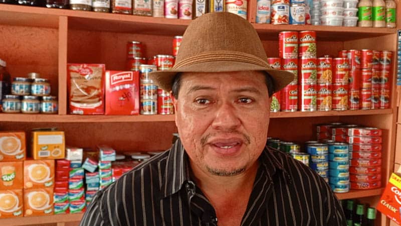 Jarot Carvajal, comerciante del Mercado Central de Juigalpa. 