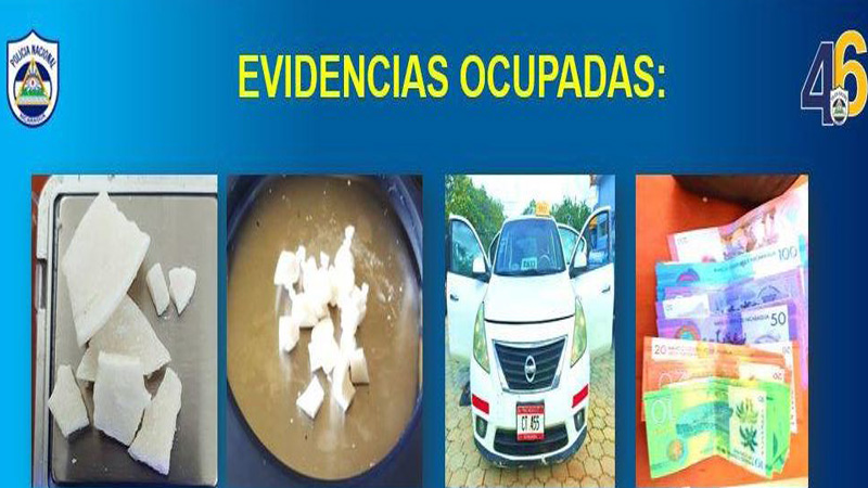 Evidencias ocupadas por oficiales de la Policía de Rio San Juan. 