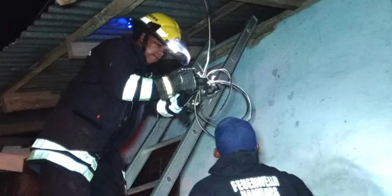 Vivienda estuvo a punto de agarrar fuego