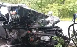 Dos personas perdieron la vida al estrellarse la camioneta en que viajaban contra un árbol de Chilamate