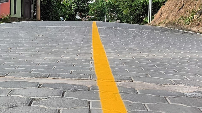 Calles adoquinadas en Juigalpa.