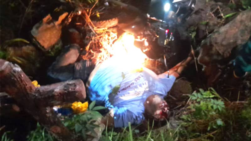 Motociclista fallecido cerca de Comalapa-Chontales. 