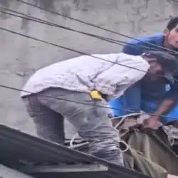 Potente descarga eléctrica tiene en estado delicado de salud a obrero identificado como Milton