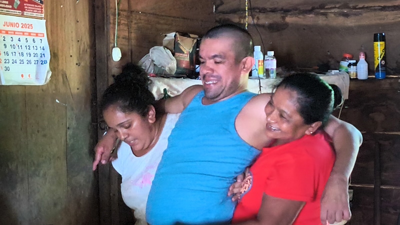 Heiner Aguilar Téllez, en su proceso de rehabilitación.