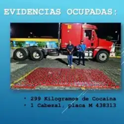 Policía Nacional incautó un cargamento de 299 kilos de cocaína