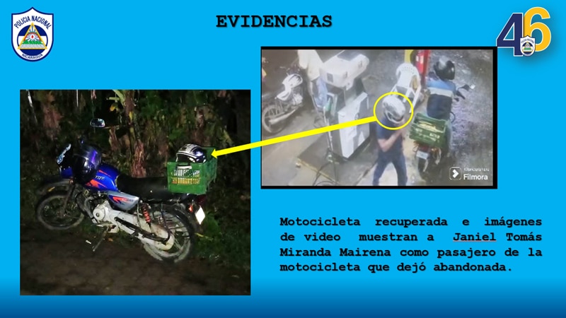 Evidencia presentadas por la Policía de Chontales.
