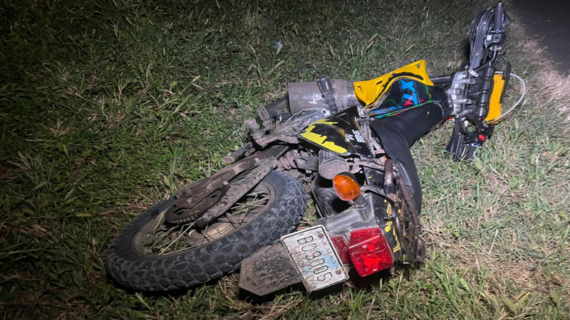 Moto que conducía el hoy fallecido Nacer Lorenzo. 