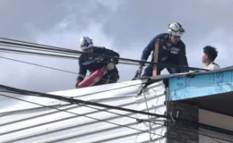 Con quemaduras en su cuerpo resultó el joven Roger Méndez Godoy al recibir una descarga eléctrica