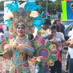 Habitantes de Juigalpa le dieron la bienvenida al 2026 con un carnaval