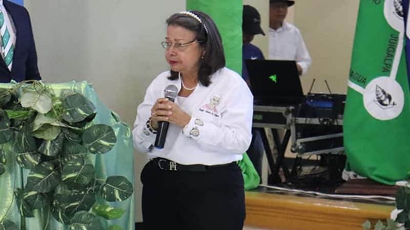 Alcaldesa de Juigalpa, licenciada María Estelbina Báez.