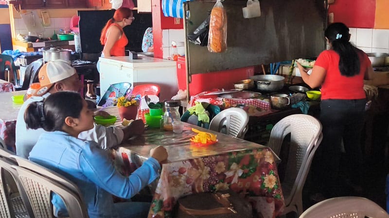 Área de comidas del Mercado Central de Juigalpa. 