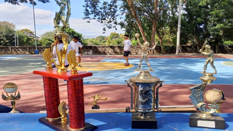 Juego inaugural en la cancha del Instituto Nacional de Chontales. 