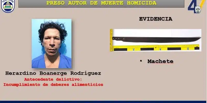 Capturan a Herardino Rodríguez, quien le arrebató la vida de un machetazo a Denis Antonio Mejía