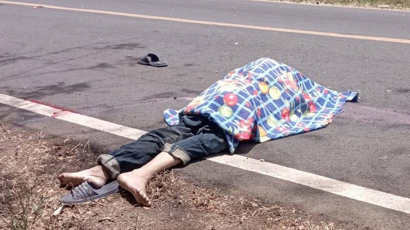 El cuerpo sin vida de don Dionisio Cruz Arana.