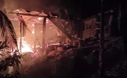 Voraz incendio redujo a cenizas humilde vivienda ubicada en el barrio San Pedro de Bluefields