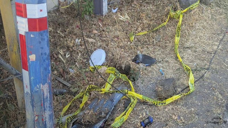 Escena del trágico accidente de tránsito. 