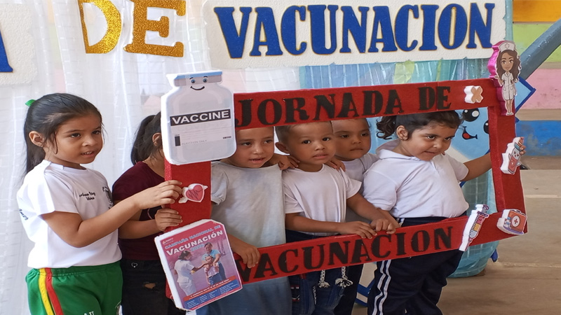 Niños y niñas son parte fundamental de la Campaña nacional de Vacunación.