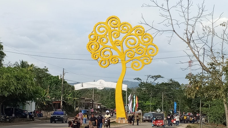 Árbol de la Vida ubicado en la entrada a La Libertad-Chontales. 