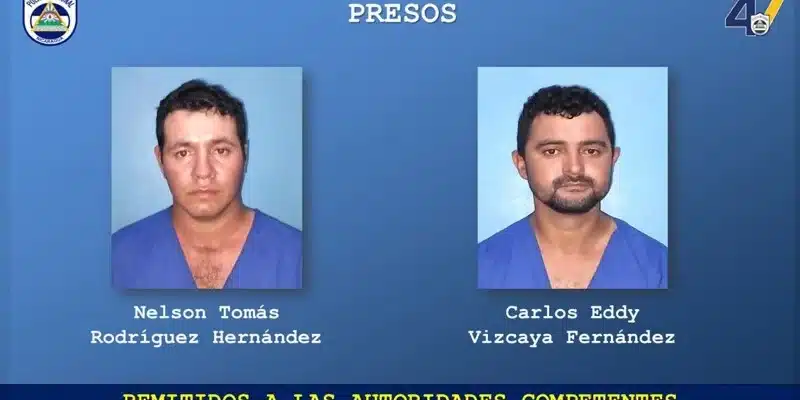 Oficiales de la Policía de Chontales capturaron en Juigalpa a dos sujetos con 4 tacos de cocaína