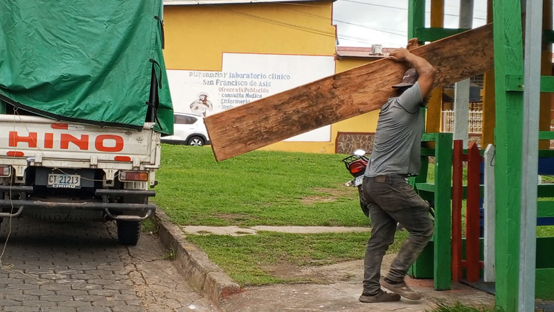 Material que se utilizará para la reparación de la barrera de Juigalpa.