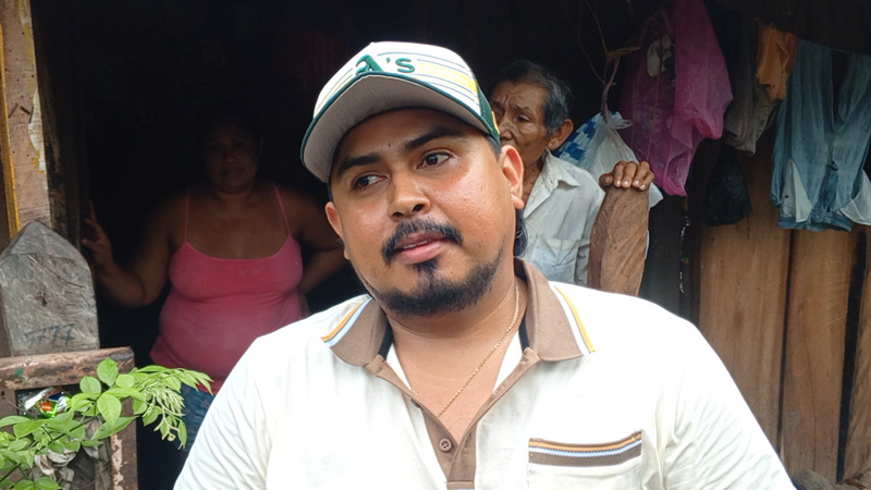 Harlin Antonio, habitante de la comunidad Malacatoya. 