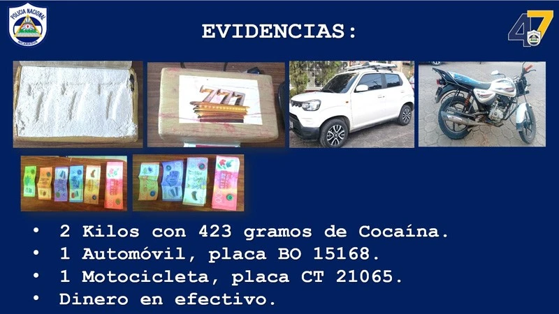 Policía capturó en Juigalpa a dos presuntos traficantes de drogas