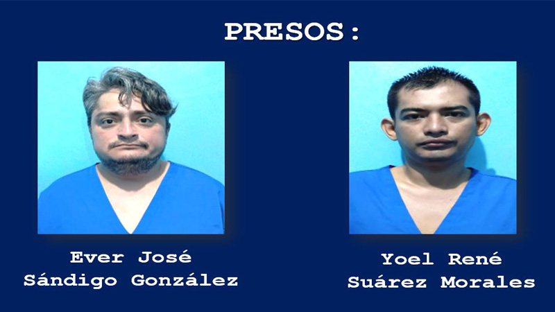 Capturados por presunto tráfico de droga. 