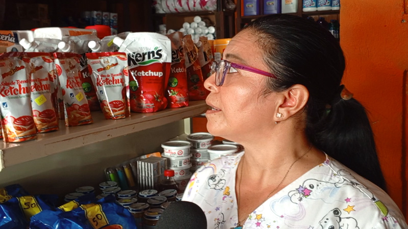 Comerciante del Mercado Central de Juigalpa, Jessenia Amador-Foto Punto Noticioso. 